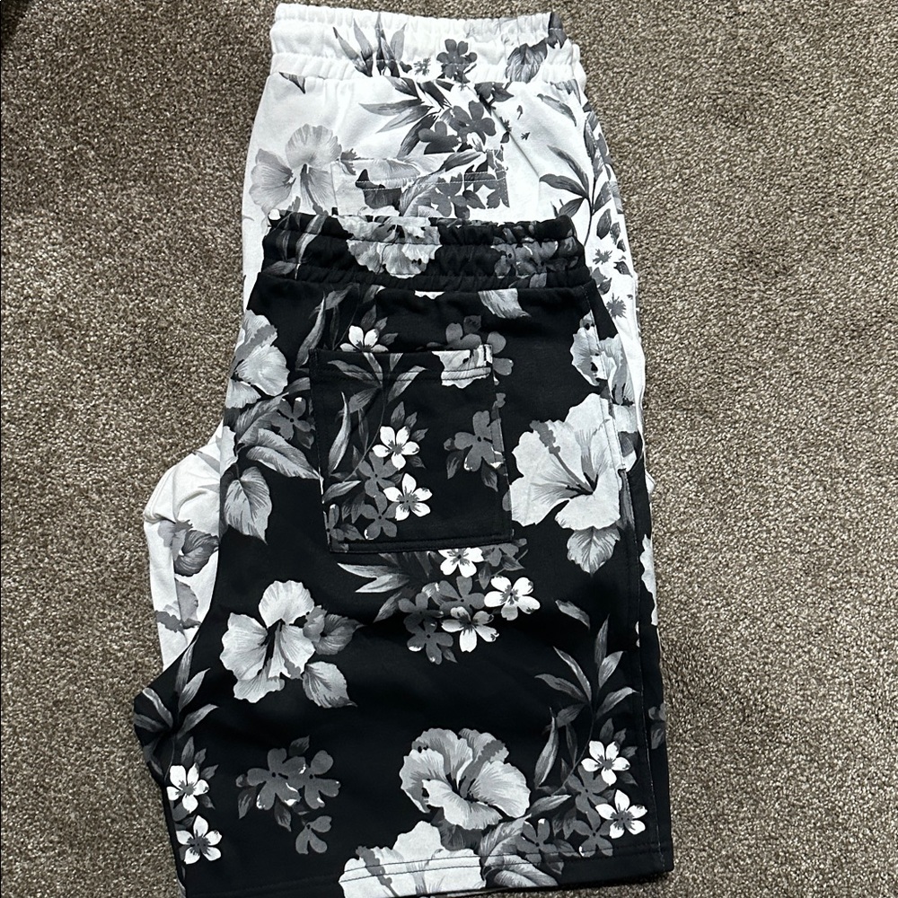 Floral Print Athletic Shorts for Men